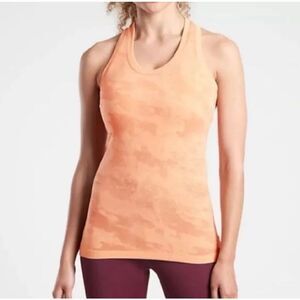 Athleta Momentum Seamless Camo Tank Top Racerback Camo Light Clay Size Medium